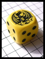 Dice : Dice - 6D - Yellow with Dragon Emblem - FA collection buy Dec 2010